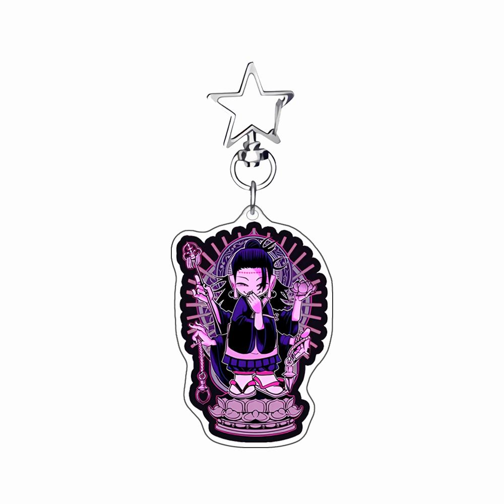 Anime Acrylic Keychain for Jjk Suguru Geto Yuji Itadori Choso Q Version Diy Acrylic Key Buckle Acrylic Backpack Pendant Gifts