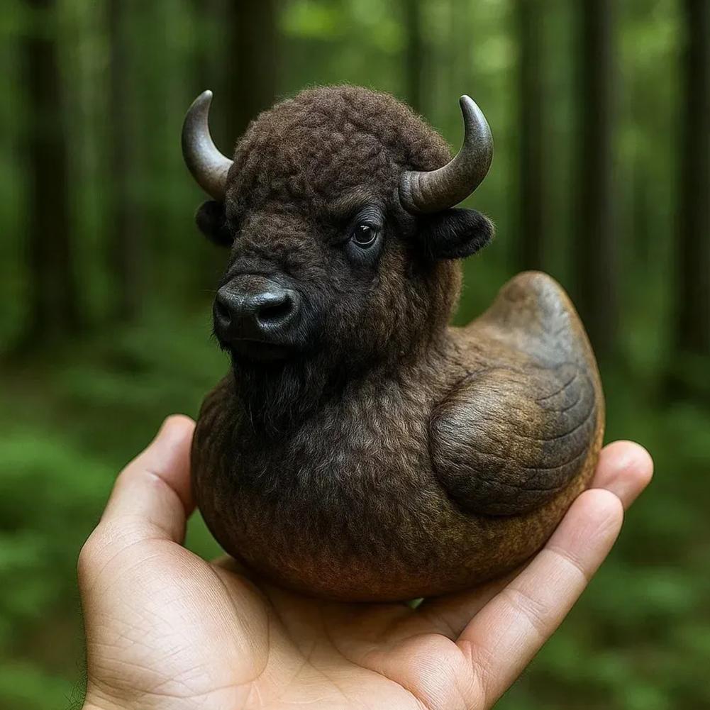 Owl Figurine Resin Wildlife Ornament Wildlife Duck Figurine Resin Sculpture Eagle Buffalo Duck Ornament Nature Lover’s