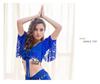 Belly Dance Lace Top with Flared Sleeves and Tassels for Performances