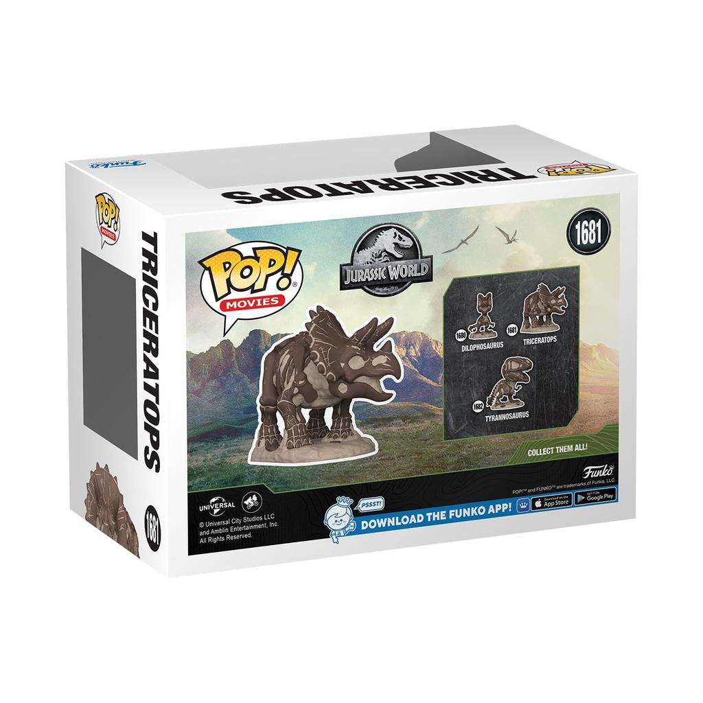Jurassic Park Triceratops Fossil Figure Funko POP! Jurassic Park Fossil Triceratops Funko
