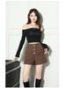 2025 Korean Style: Women's Slimming High Waist A-line Skirt Pants, Bootcut Wide Leg Casual Shorts, for Spring and Autumn