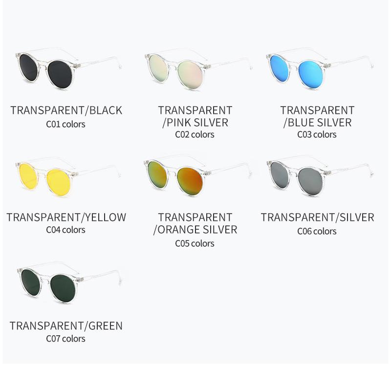 Fashion Polarized Sunglasses Soft Transparent Color Frame Clear Lens Sun Glasses Classic Vintage Sunshades For Men&Women