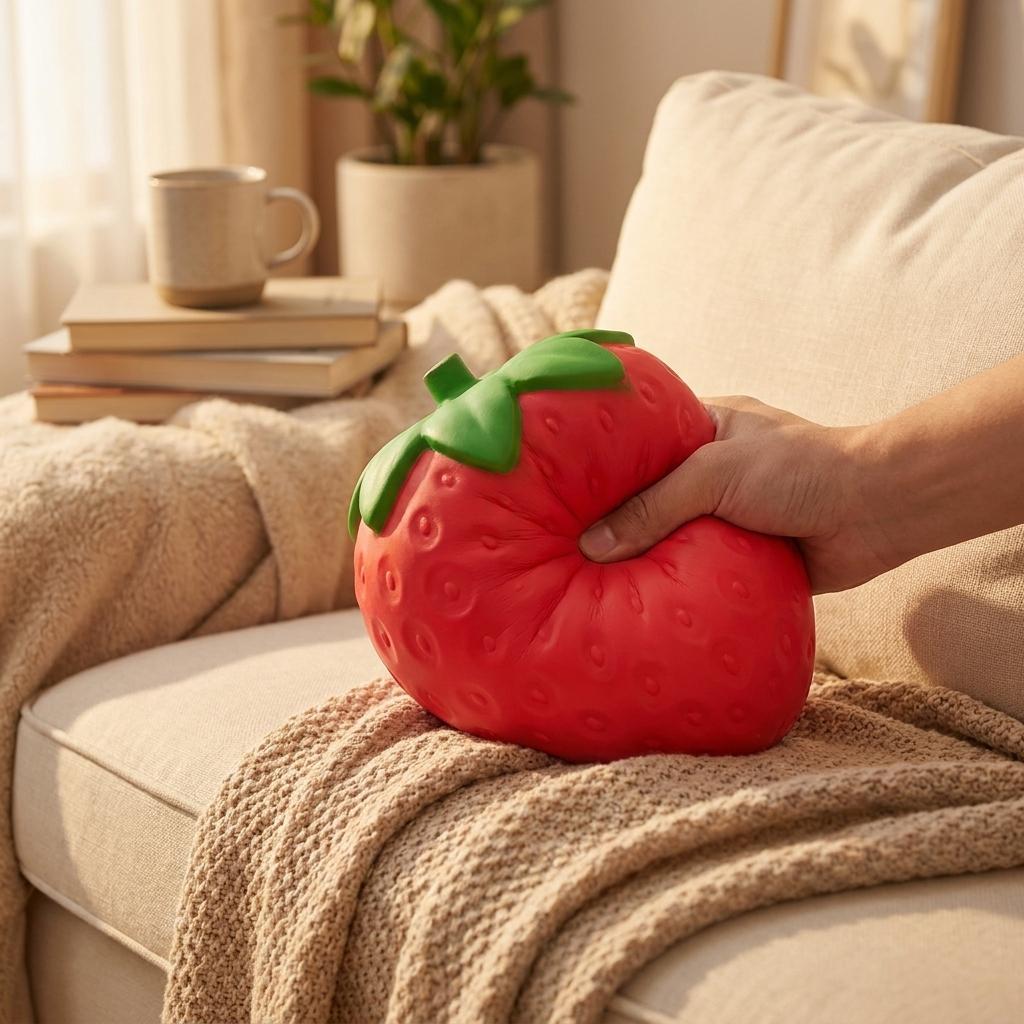 Reusachtig Aardbei Squishy Speelgoed Extra Groot Formaat Aardbei Fidget Speelgoed Langzaam Rijzend Vormbaar Ontluchtingsbal voor Volwassenen Vrienden Cadeaus