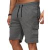 Large Men's Short Sports Work Pants with Multiple Pockets Fitness Pants Casual Cropped Pants Shorts Men’s