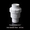 White PVC Ball Check Valve for Water Pipes, Fish Tank Fitting, Sizes: 1 Inch, 25, 32, 40, 50 Mm