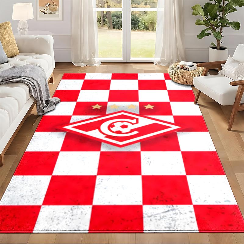 FC Spartak Moscow Carpet Door Mat for Living Room or Bedroom Protective Mat Under Chair Office Decoration Christmas Gift Birthday Present