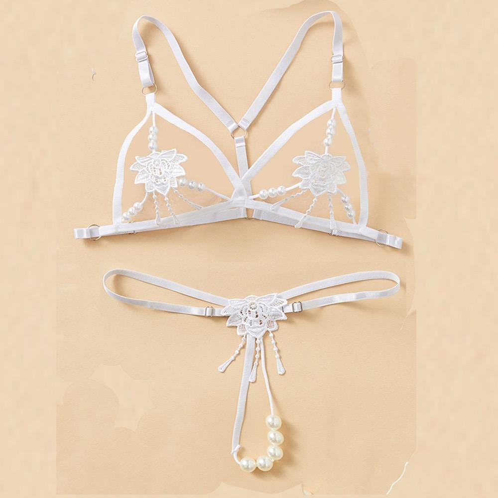 Adult Sexy Set Open Perspective Embroidered Erotic Bra Porn Panties Daring Lingerie Woman Products Sexy Ultra Hot