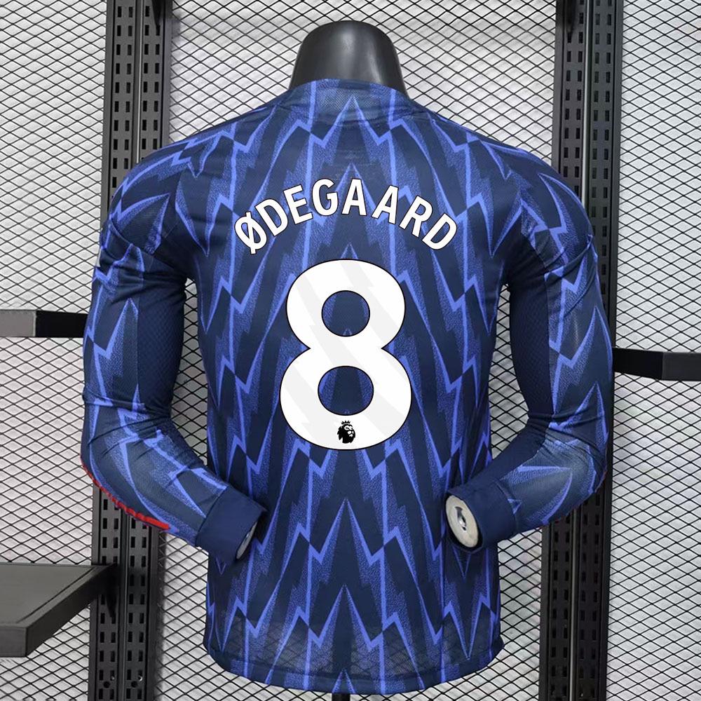 Camiseta de Manga Larga del Arsenal de Visitante 25/26: Edición Saka, Odegaard, Rice con Estampado de Número