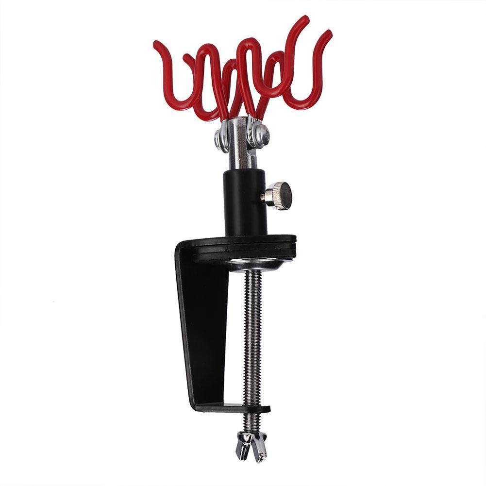 Airbrush Holder Stand Holds 2 Airbrushes Clamp on  Table Mount Paint Hobby Kit