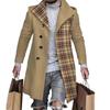 Men's Woolen Mid-Length Digital Print Coat - Autumn/Winter Collection