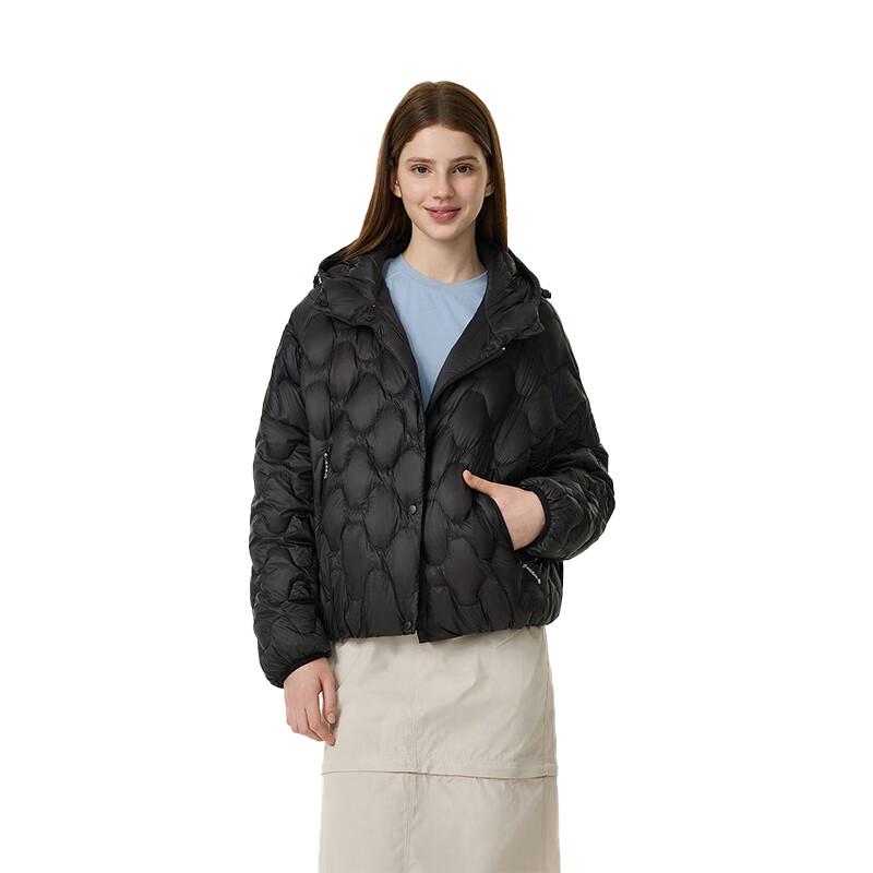 Tanboer Women s Hooded Batwing Lightweight Down Jacket TB5330268D L