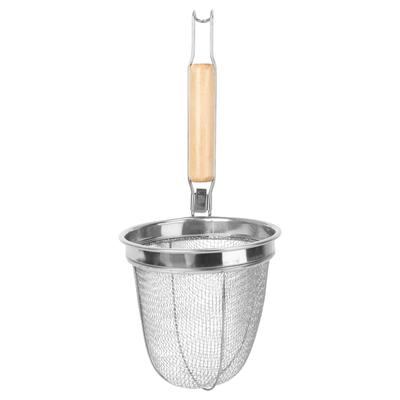 Italian Pasta Work On Stainless Steel Strainer Mesh Colander Noodle Fine Spoon Basket