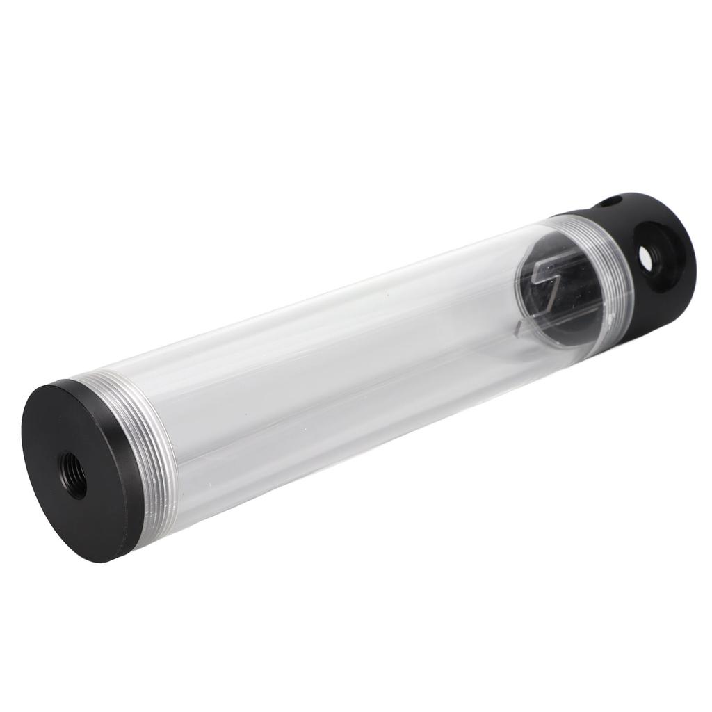 Water Cooling Reservoir 240mm 9.4in Length G1 4in Thread 50mm 2.0in Diameter Tube Low Noise 4 Holes PC Cooling Tank