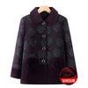 Winter Velvet Thick Coat Old Lady Warm Square Collar Wearing Cotton-padded Clothes Women