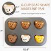 Cute Cartoon Bear Baking Mold 4 Cavities Baking Tray Non-stick Carbon Steel Tray DIY Decorative Cookies Mould Baking Supplies