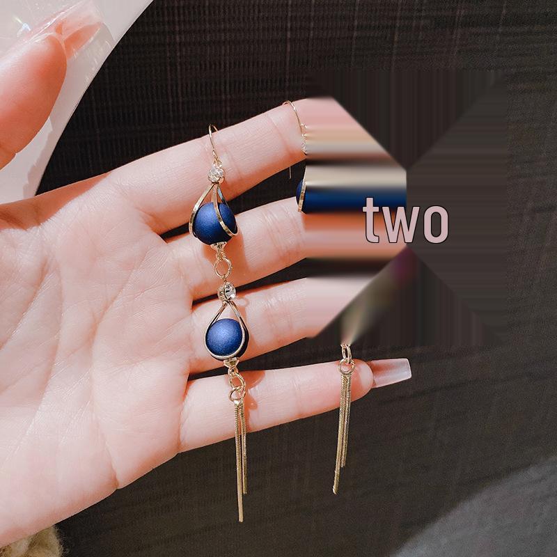 Exquisite Blue Series Luxury Stud Earrings for Women: Elegant, Versatile, and Stylish.