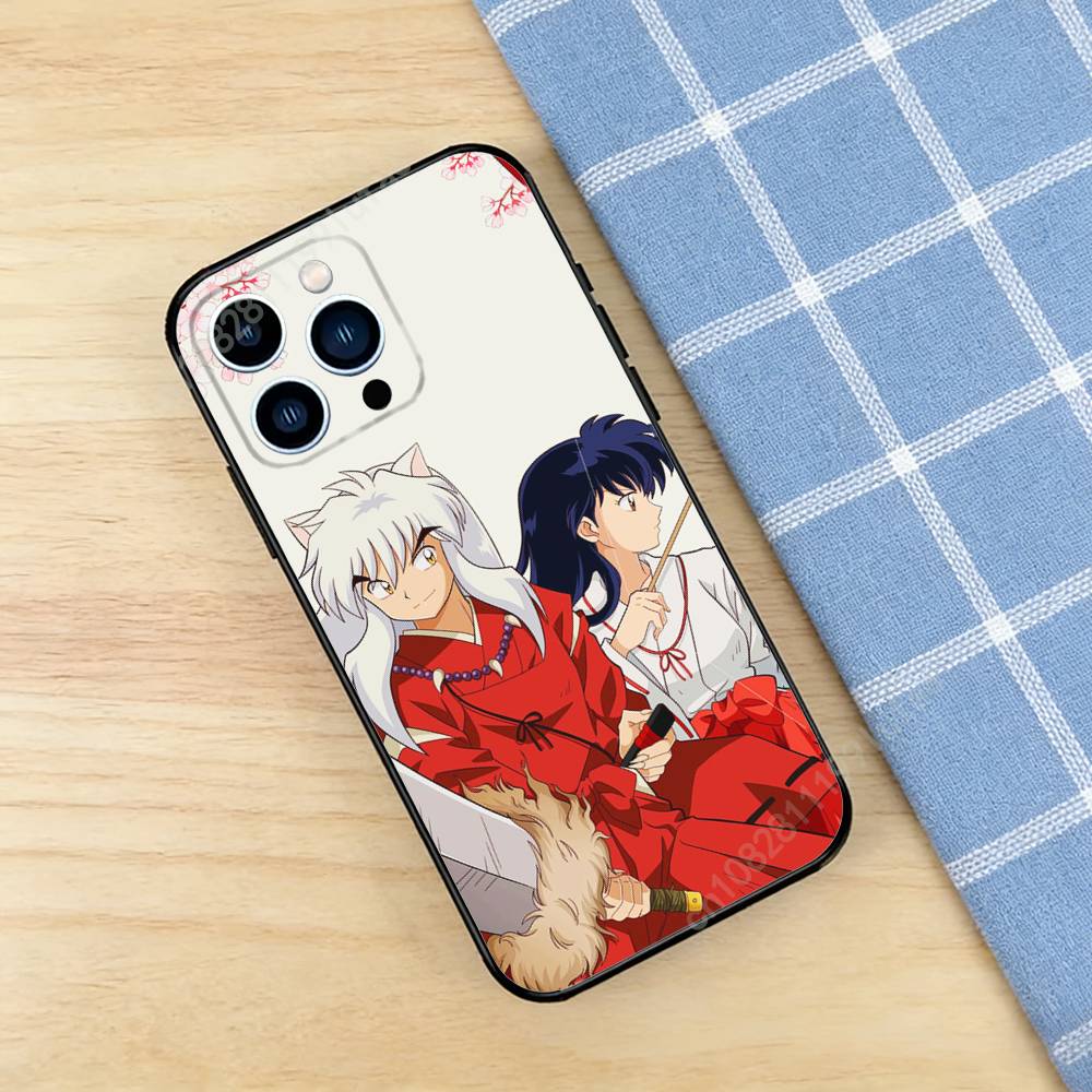 Anime I-Inuyasha K-Kikyo Phone Case for iPhone 17 16 Pro Plus Air 15 14 Max Mini 12 11 Soft Shockproof Cover