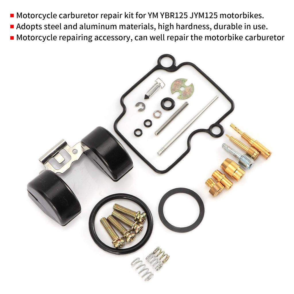 Elerose Carburetor Repair Kit, Motorcycle Carburetor Repair Kit Accessories for Motorcycle Repair YMYBR125 for JYM125 Mikuni Carburetor VM22