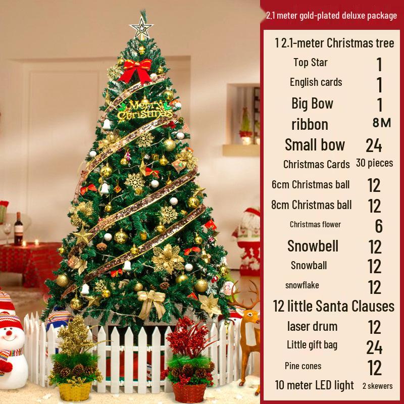 2025 Luxury Christmas Tree Package: 1.2-4M Luminous with Ornaments