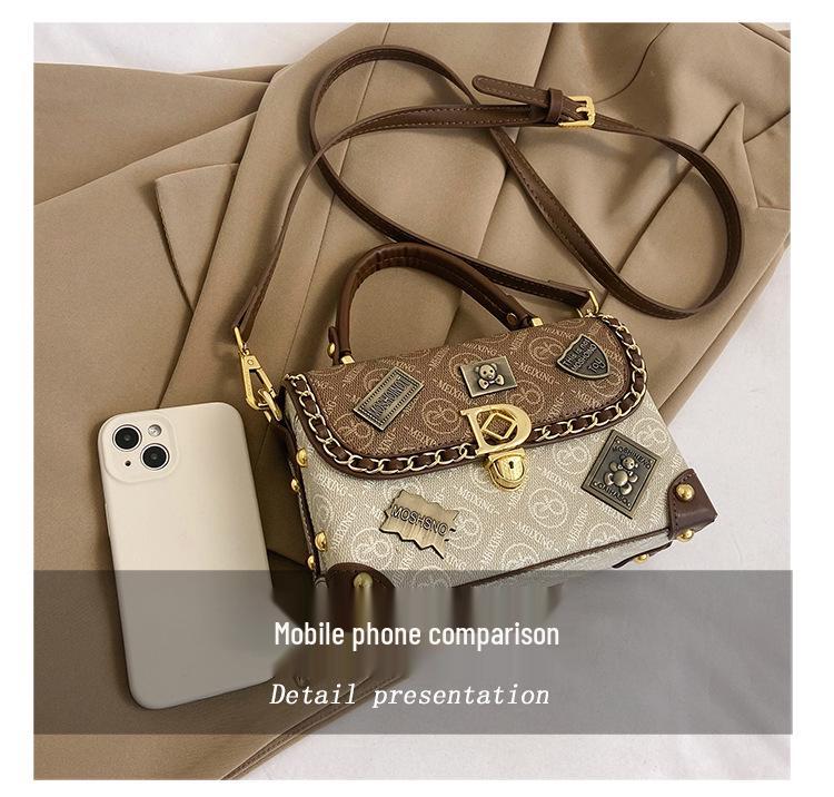 Dámská prémiová retro luxusní crossbody kabelka - evropský a americký styl, špičkový odznak, horký prodej malé kabelky