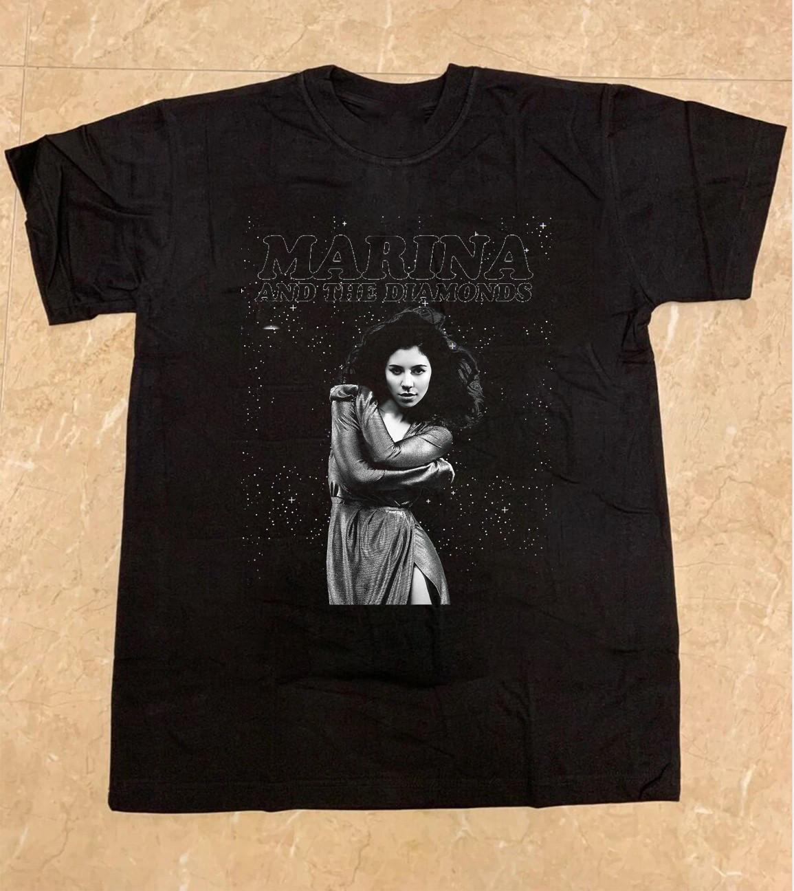 RARE Marina Black Cotton All size Gift For Fans T-shirt 1HRL304 S