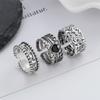 Personalisierter Retro-Ring Damen Kalter Wind Kreative Kette Stern Schlichter Ring Nische Thailändisches Silber Retro-Ring
