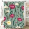Vibrant Floral Printed Shower Curtain Modern Bathroom Decor, Easy Installation, Waterproof Durable Fabric Material for this prod