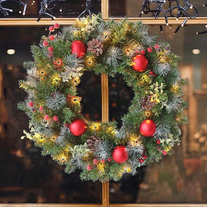 Front Door Wreath Comfortable Xmas Wreath Christmas Ball Wreath Unique For Hotel Office Front Door