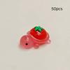 50Pcs Cute Resin Turtle Diy Craft Glow In Dark Cartoon Vegetable Fruit Turtles Figurines For Desk Decor Ornament