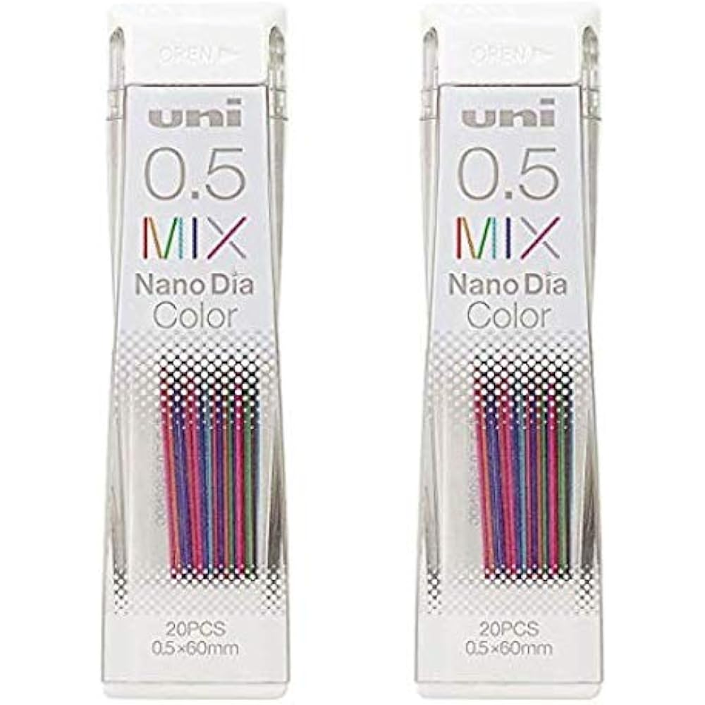 Mitsubishi Pencil Uni Nano Diamond Color Lead 0.5mm MIX Set of 2
