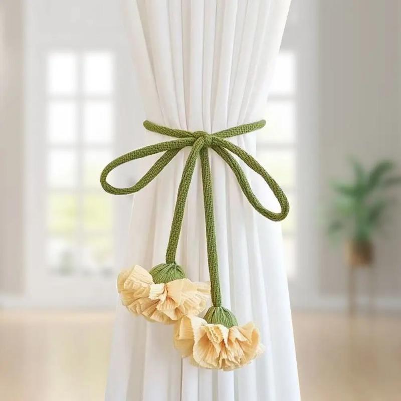 Modische Blumenform Vorhang Raffhalter Elastisches Band Fenster Vorhang Schnallen Wohnzimmer Kinderzimmer Verstellbare Vorhang Seilhalter