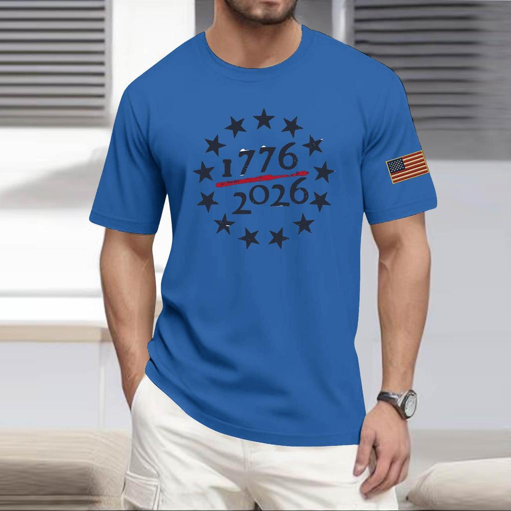 Herren Casual Rundhals Leichtes Kurzarm Oberteil