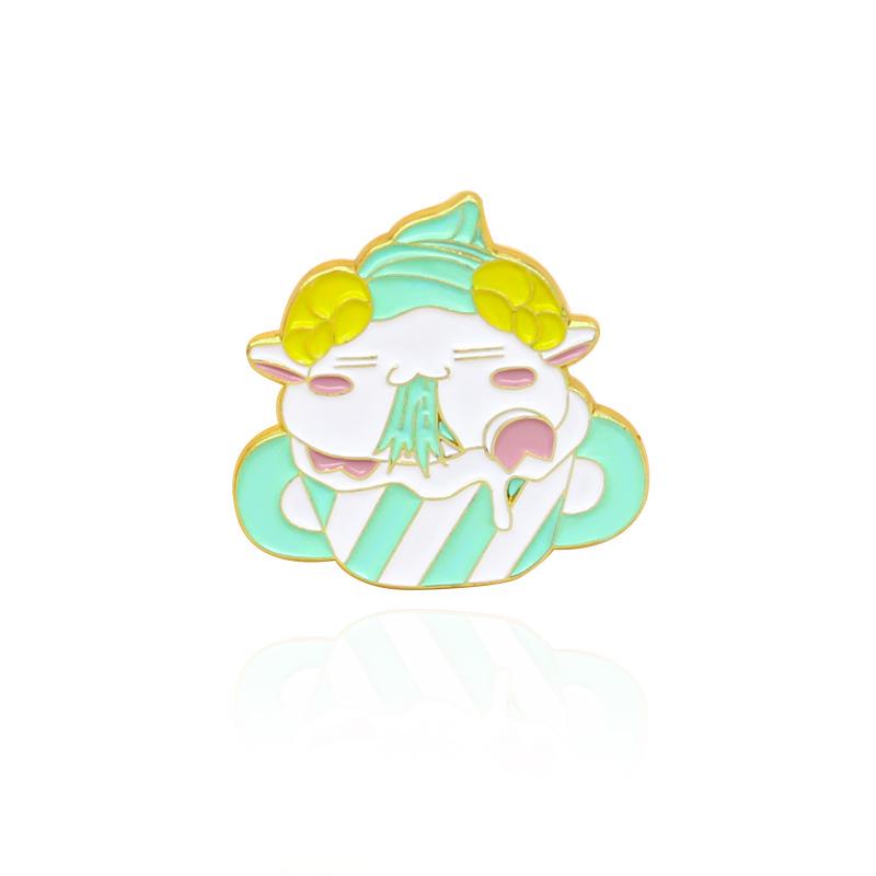 Cartoon Animal Brooch: Cute Sheep, Bunny, Totoro Design