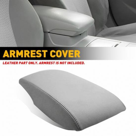 Fit 2007-2011 Toyota Center Camry Leather Lid Console Armrest Cover Trim Gray