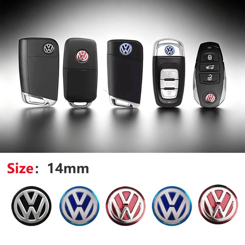 5/10Pcs 14MM Car Remote Key Badge Emblem Metal Logo Stickers For VW GTI Polo Golf Passat Tiguan B8 Arteon Touareg CC Taigo CaddySZ6