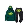 SynaWord High Street Fashion Brand Suit Male Trend Hip Hoodie Syna Printed Sweater Suit