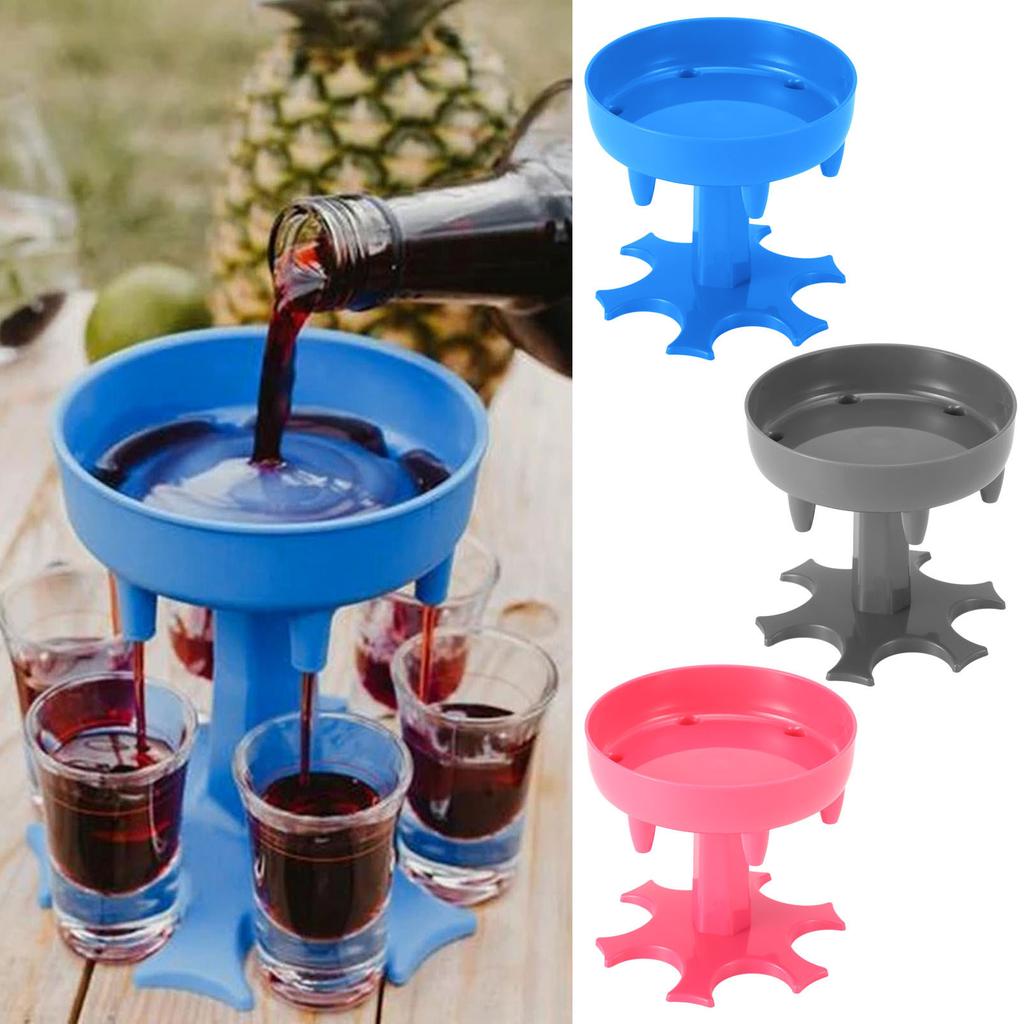 Dávkovač na 6 skleniček, nalévač, držák, otočný stojan na červené víno, nápojové sklo pro domácí párty, bar