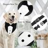 Dog Collar Pet Wedding Bow Tie Scarf Adjustable Dog Neckerchief Bowtie Collar  Pet Formal Costume for Puppy