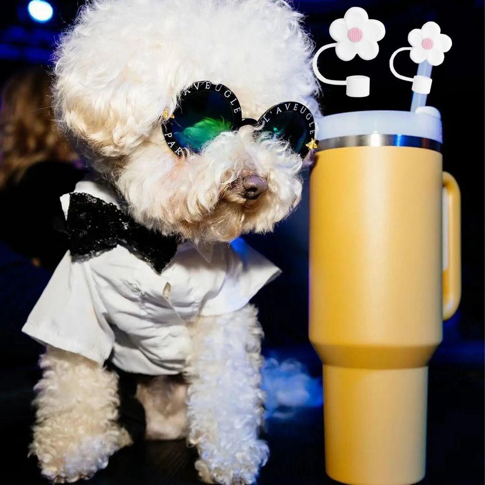 Flower Shape Silicone Straw Covers Soft Straw Cover Cap Straw Tips Cover  for Tumblers