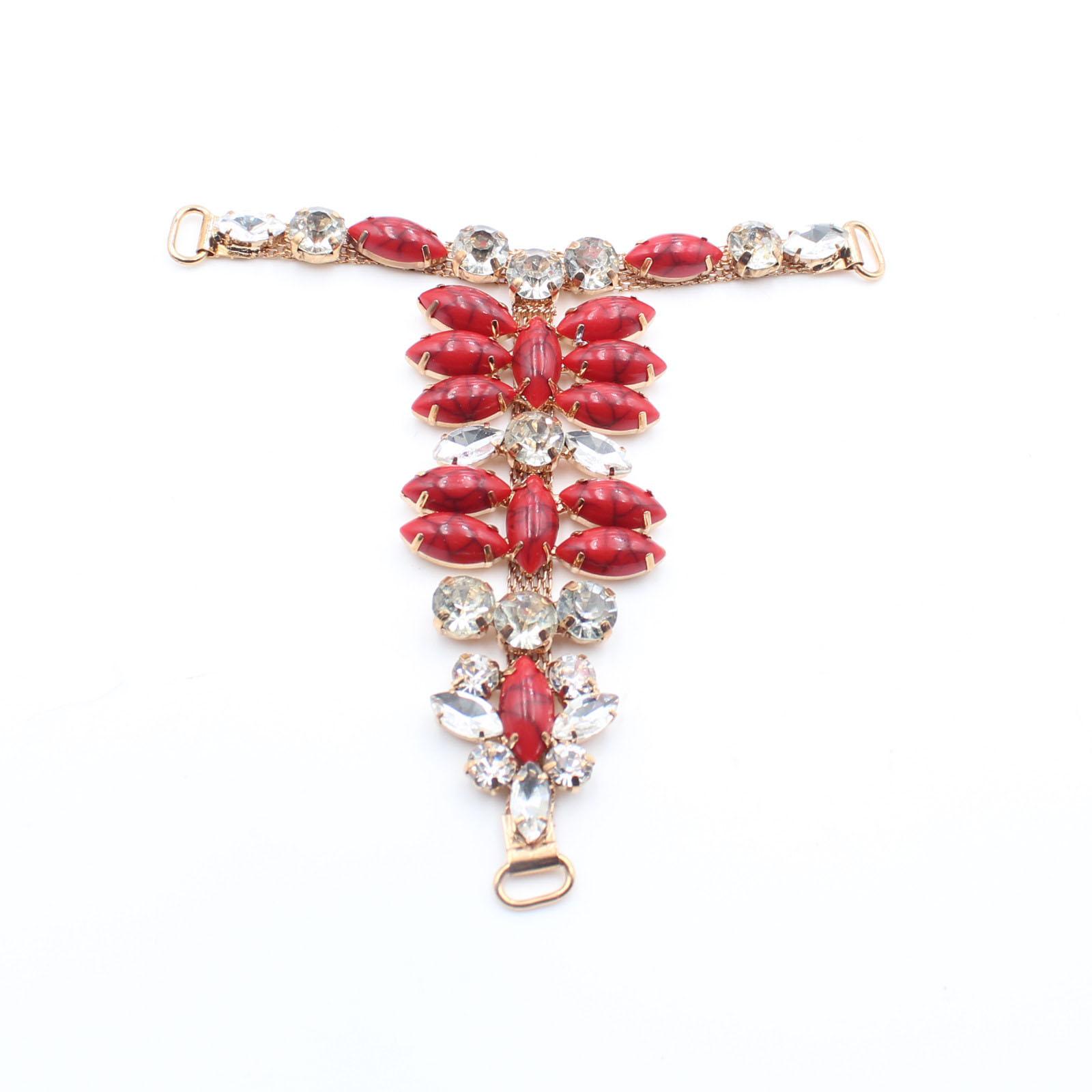 

Fashion 1 piece 105 * 95MM versatile welded crystal chain DIY clothing sewing accessories bikini connection buckle beach sandals
