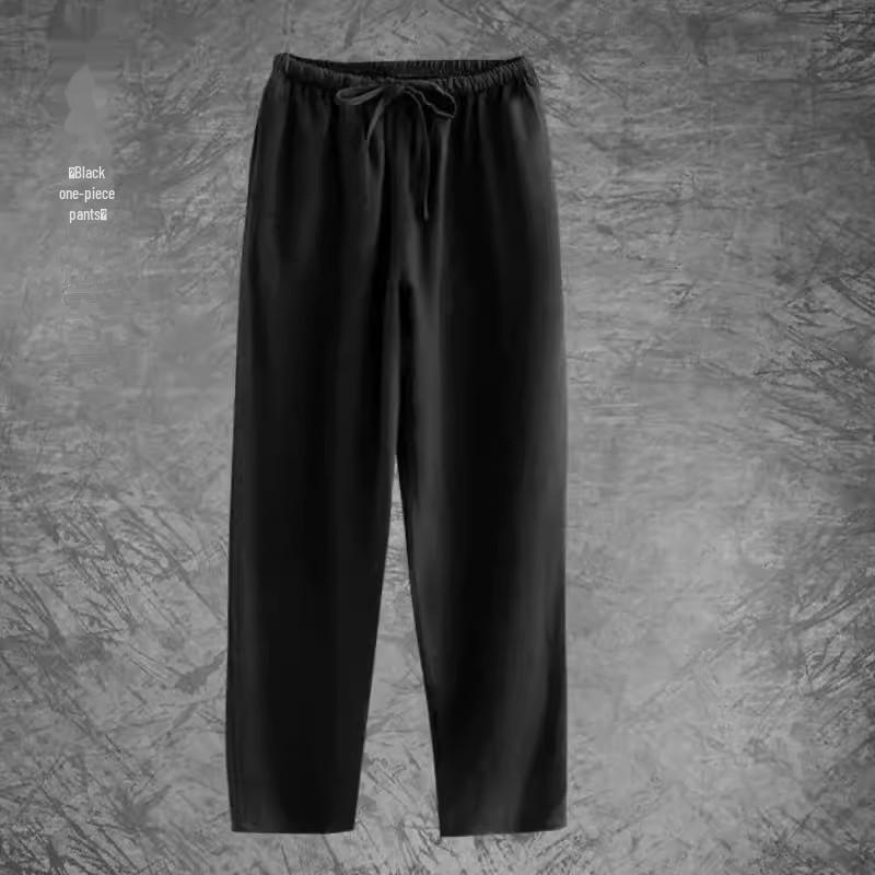 Chinesisches Retro-Leinenhemd für Herren – Langarm-Tang-Anzug mit Stehkragen