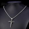 Women Necklace Jesus Pendant Men Cuban Chain Retro Stylish Religious
