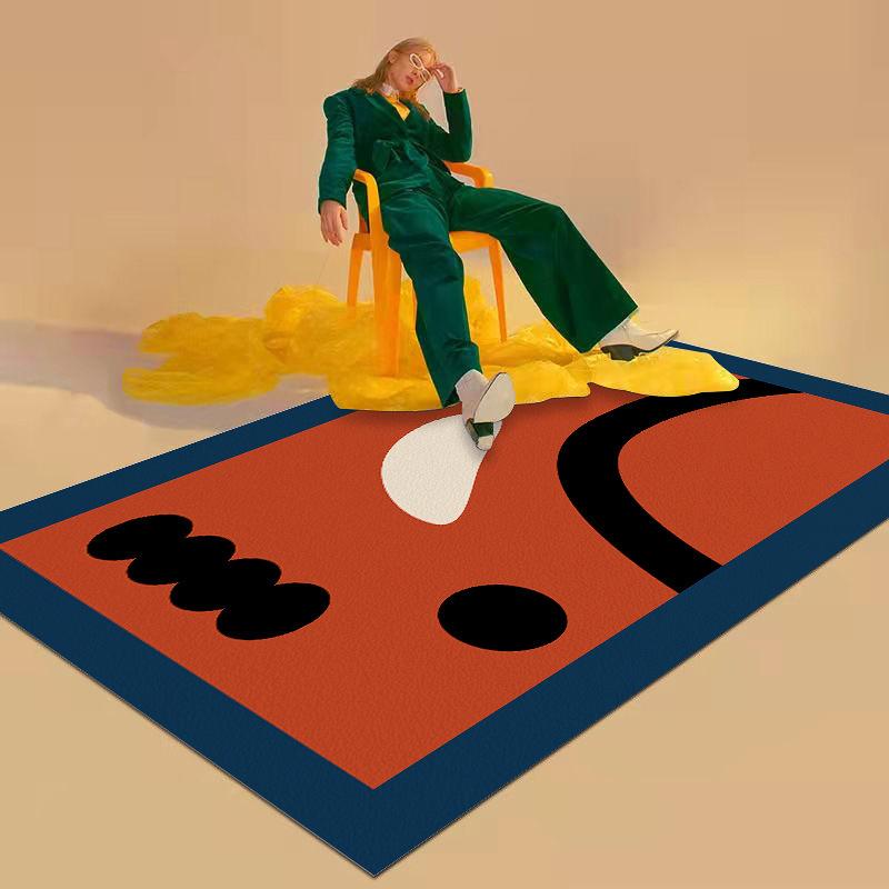 

Ковер Гостиная Светлый Роскошный Современный Простой Диван Журнальный Столик Коврик Звукоизоляционный Спальня Домашний Коврик Большая Площадь 50*80CM