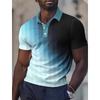 Men's Light Blue Tie Dye 3D Print Polo Shirt Casual Tops Spring Summer Daily Streetwear & Beach Vacation Occasions