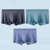 3-Pack Men's Ultra-Thin Seamless Ice Silk Boxers - Transparent Mulberry Silk Briefs