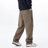 Men's American Retro Outdoor Mountain Pocket Zipper Wide-Leg Sweatpants