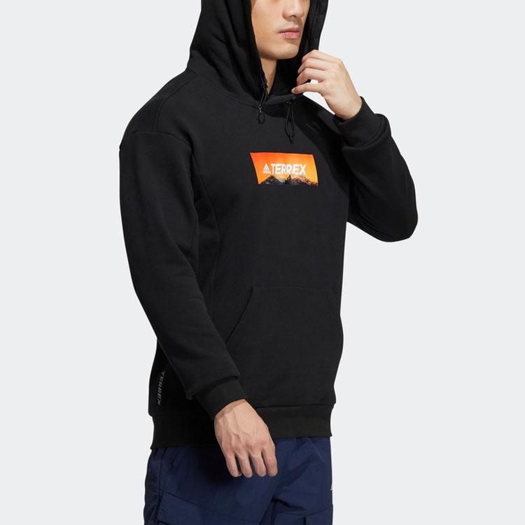 adidas Originals Large Back Logo Loose Crew Sweatshirt Black Unisex HG6586