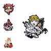 Enamel Highquality Metal Badge Featuring Adorable Chainsaw Man Style Character