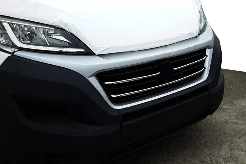 

Накладки на решітку радіатора 2014-2022 (3шт, нерж.) для Fiat Ducato