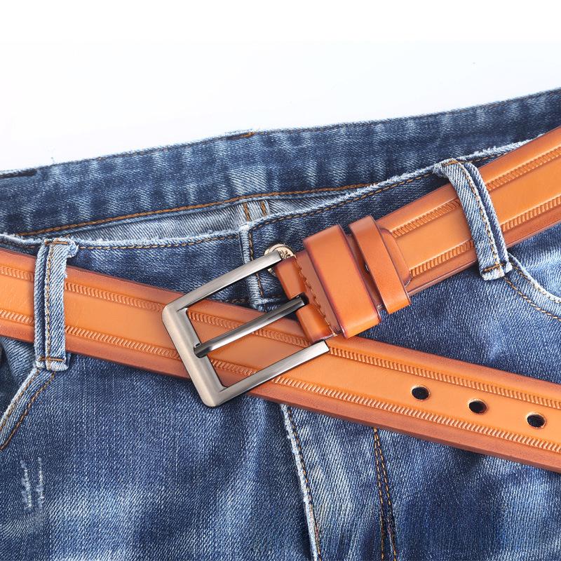 Men's Trendy All-Match PU Belt with Alloy Pin Buckle for Jeans